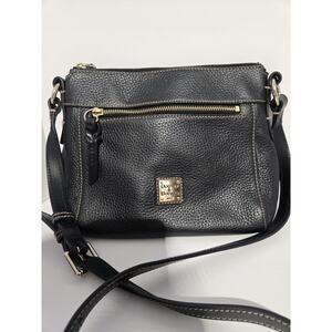 Dooney & Bourke Pebble Leather Allison Crossbody Bag Purse Black